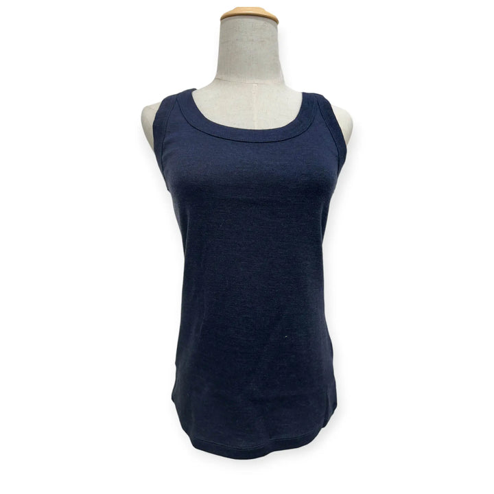 100% Wool Sleeveless Scoop Top - Rib
