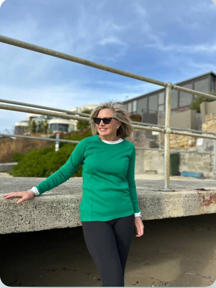 Long Sleeved Crew Neck Top 230g(Rib)