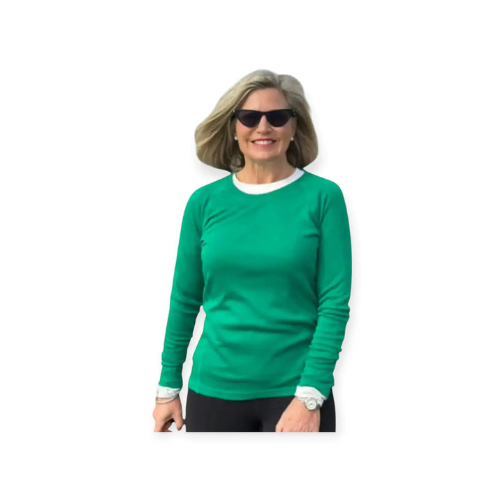 Long Sleeved Crew Neck Top 230g(Rib)