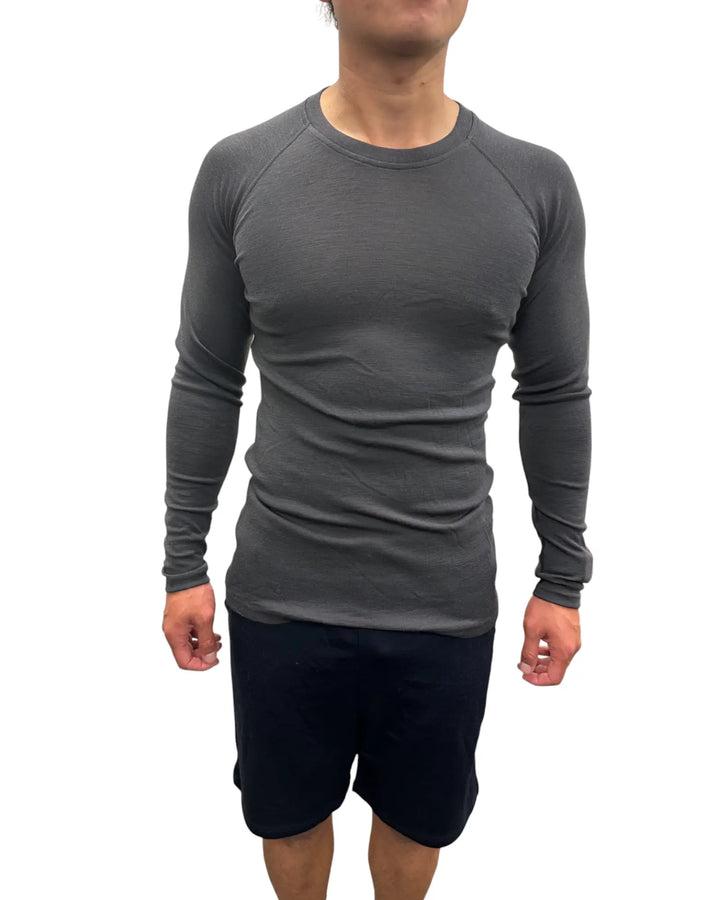 Long Sleeved Crew Neck Top 200g(Rib)