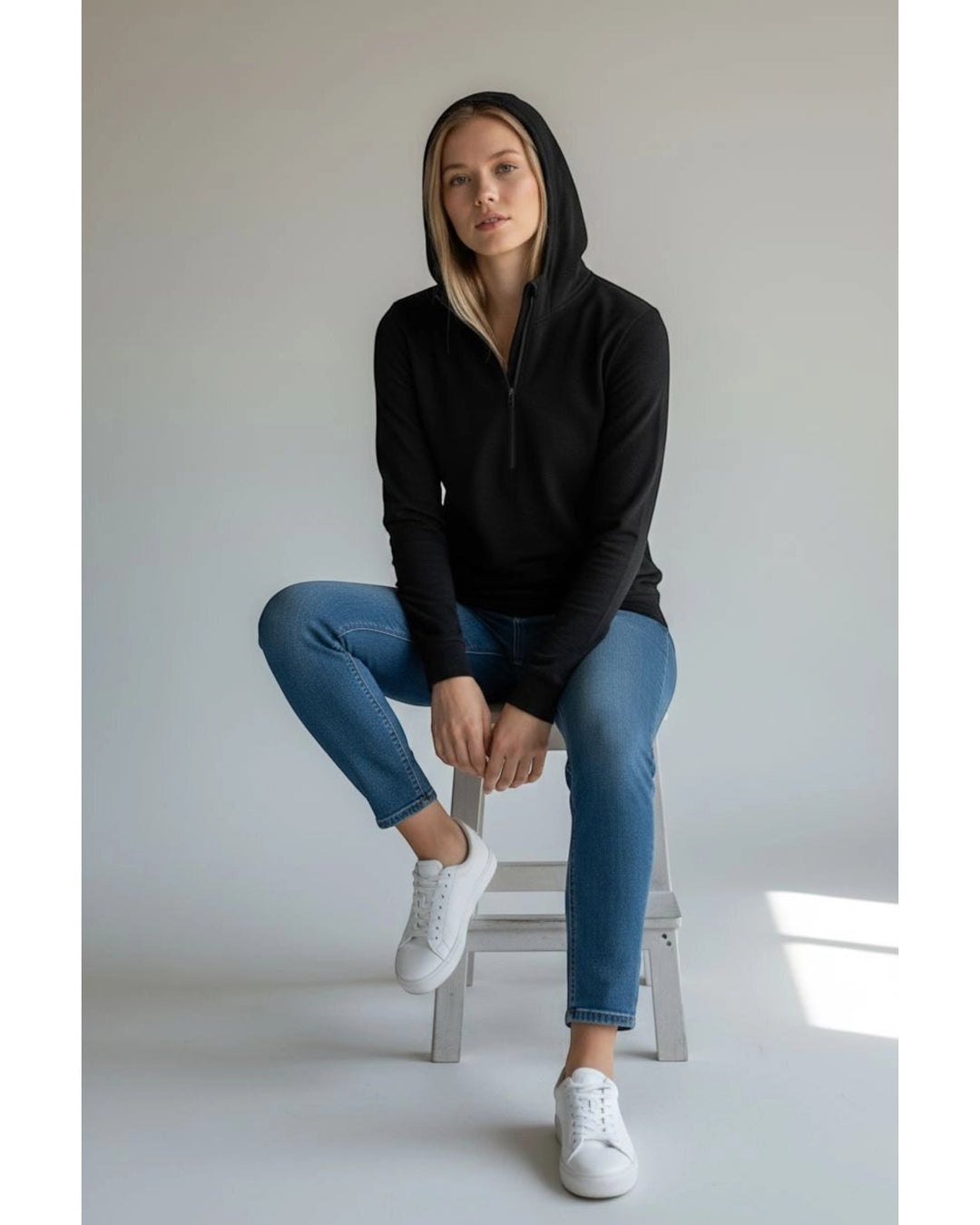 Long Sleeve Zip Hoodie 220g