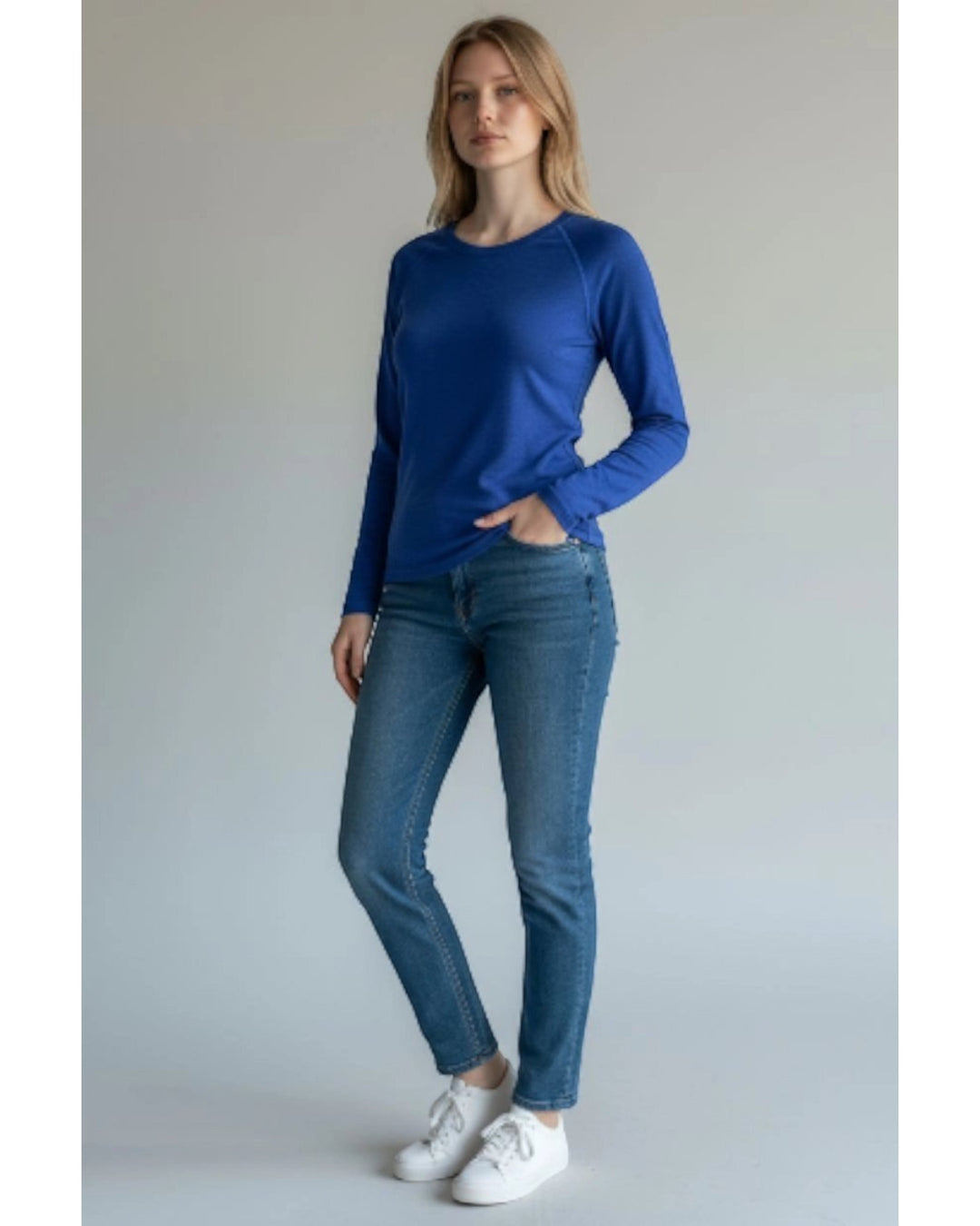 Long Sleeved Crew Neck Top 180gsm (Rib)