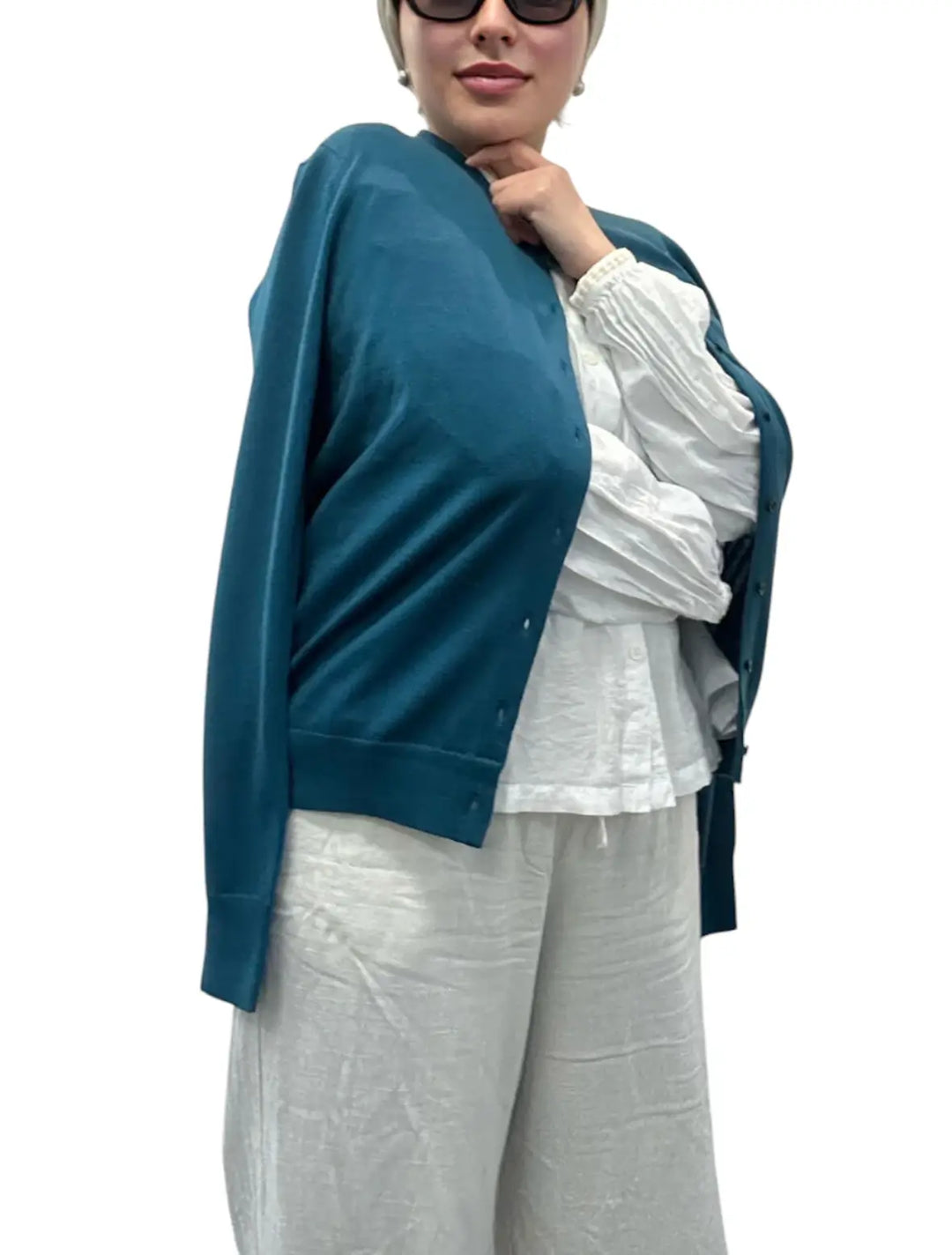 Fine knit cardigan