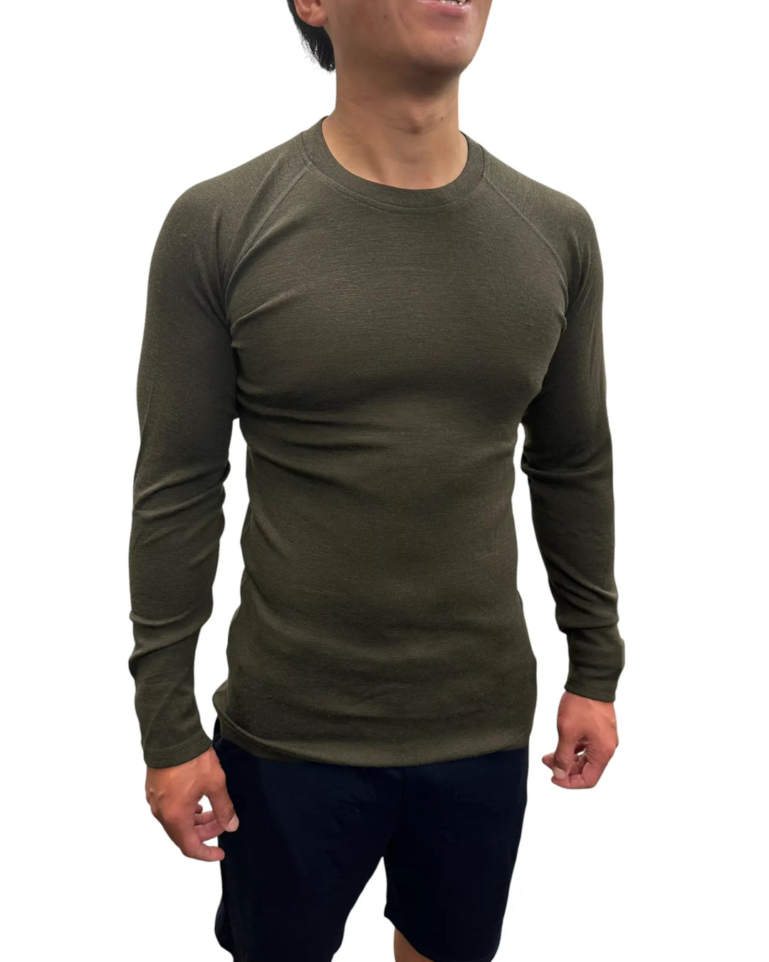 Long Sleeved Crew Neck Top 180g(Rib)