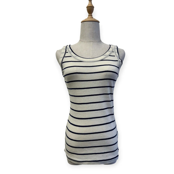 100% Wool Sleeveless Scoop Top - Rib