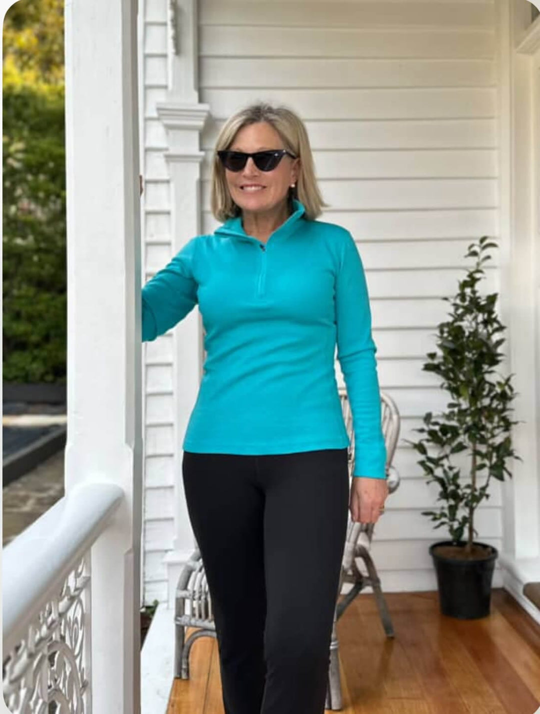 Zip Neck Top 220g