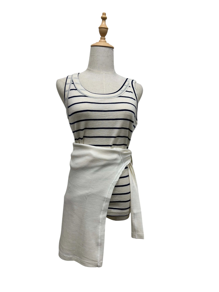 100% Wool Sleeveless Scoop Top - Rib