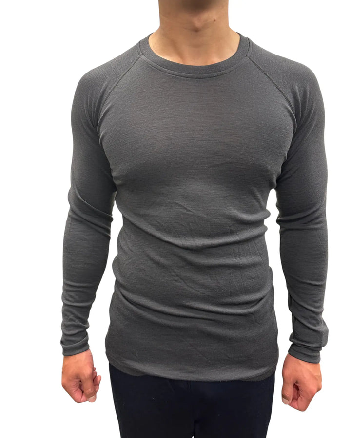 Long Sleeved Crew Neck Top 200g(Rib)