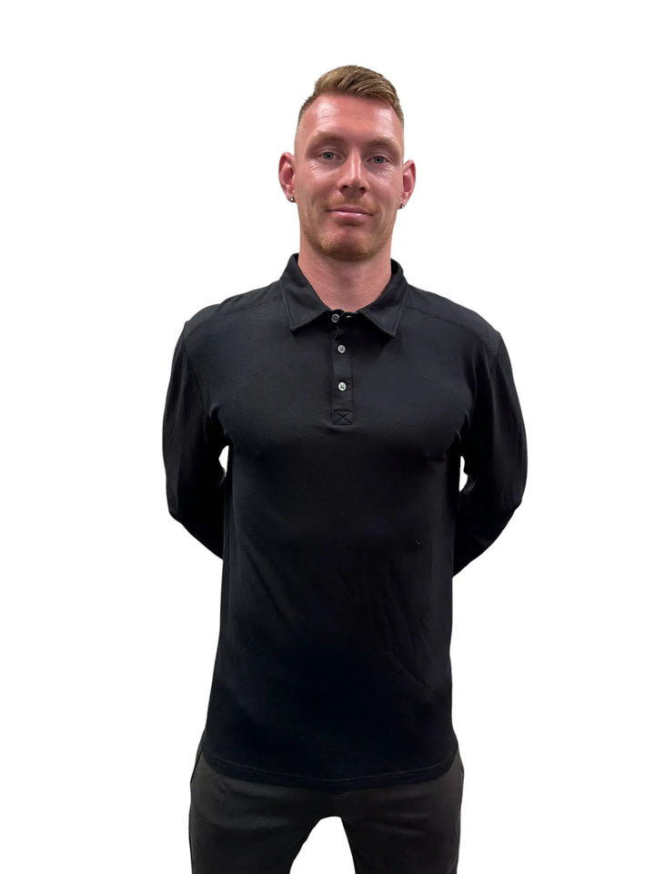 Collared Polo Top- Long Sleeve