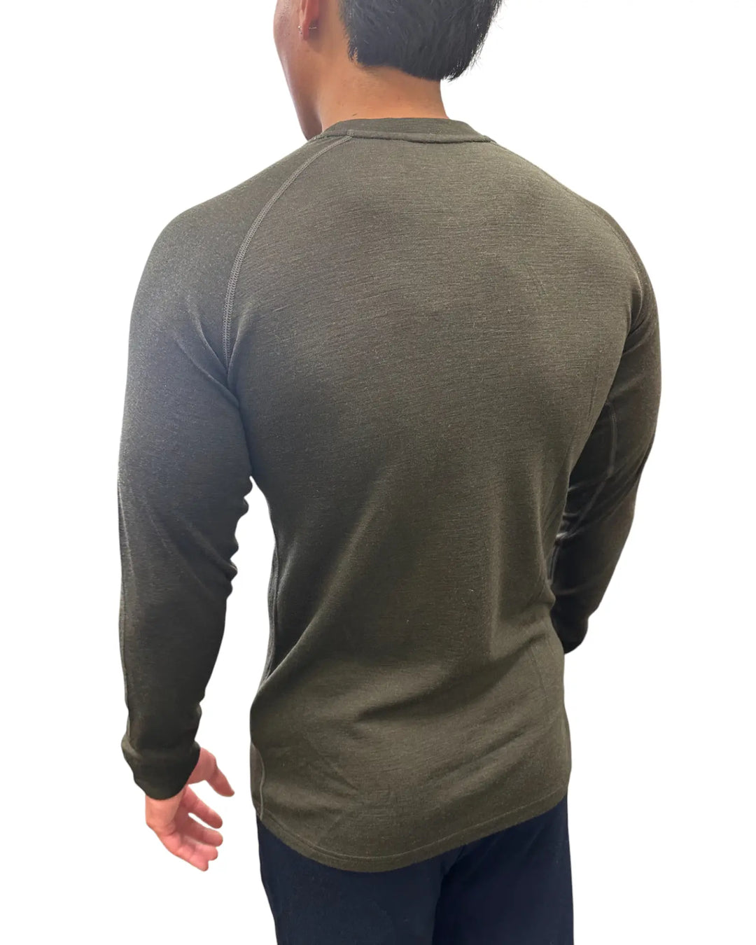 Long Sleeved Crew Neck Top 180g(Rib)