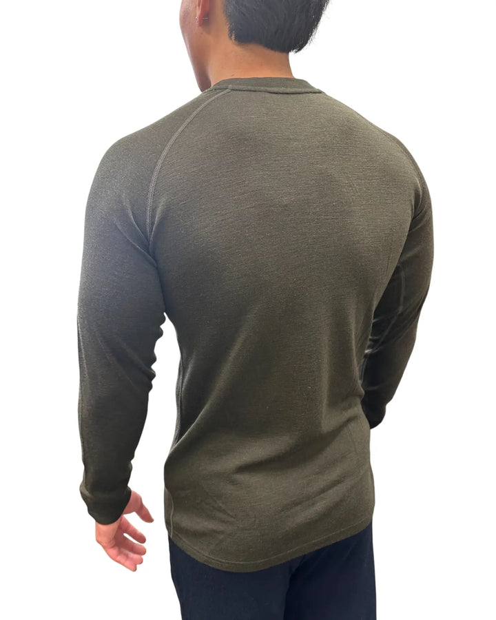 Long Sleeved Crew Neck Top 180g(Rib)