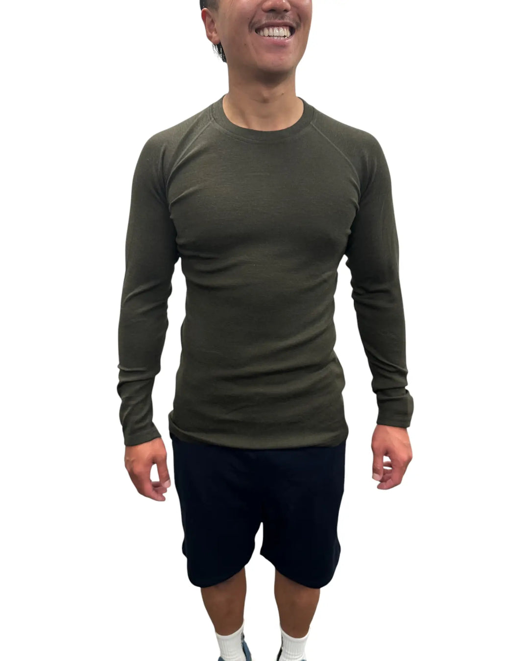 Long Sleeved Crew Neck Top 180g(Rib)