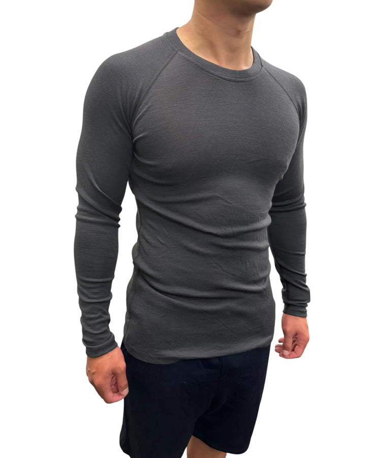 Long Sleeved Crew Neck Top 200g(Rib)