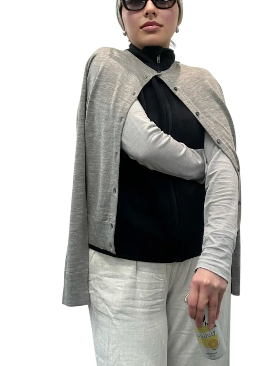 Fine knit cardigan