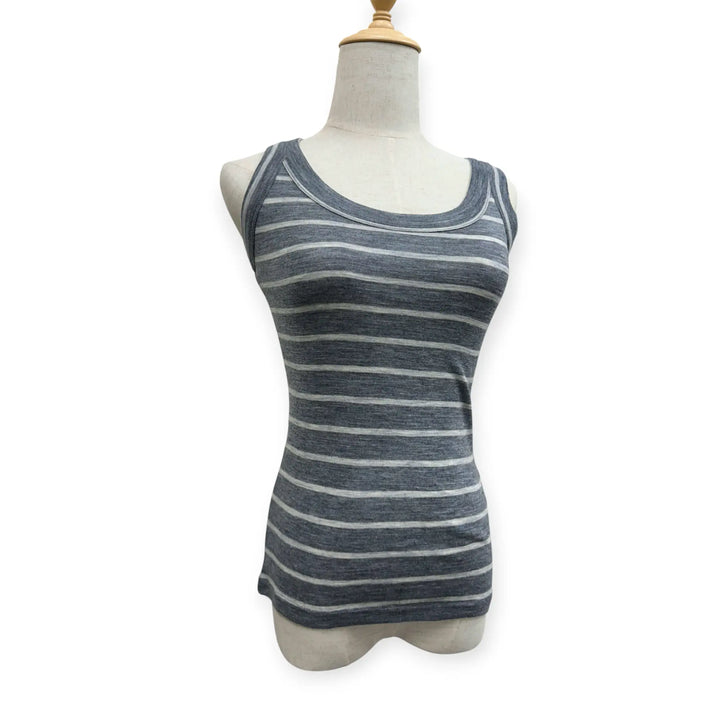 100% Wool Sleeveless Scoop Top - Rib