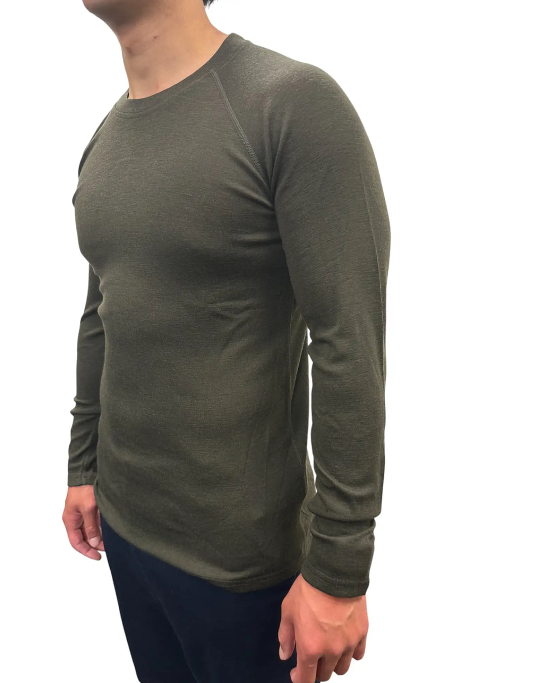 Long Sleeved Crew Neck Top 180g(Rib)
