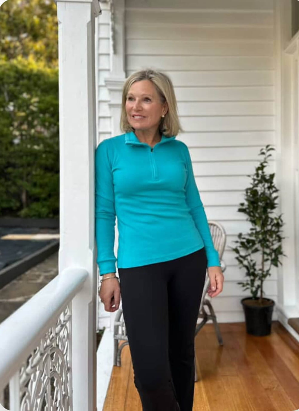 Zip Neck Top 220g