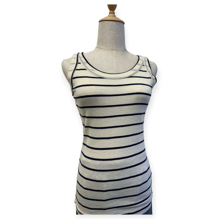 100% Wool Sleeveless Scoop Top - Rib